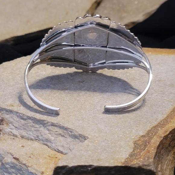 Turquoise Sterling Silver Cuff - Picture 4 of 7